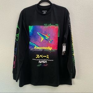 CHEMISTRY shirt, black, NASA printing, large